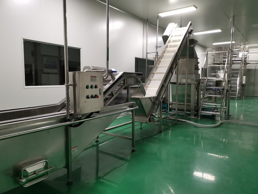 Linea automatica di lavorazione delle mele per mele fresche, purè di mele e polpa di frutta con sistema di controllo PLC e acciaio inossidabile di qualità alimentare 304